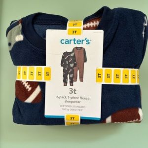 Carter’s 3t 2 pack 1 piece fleece sleepwear